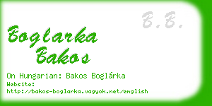 boglarka bakos business card